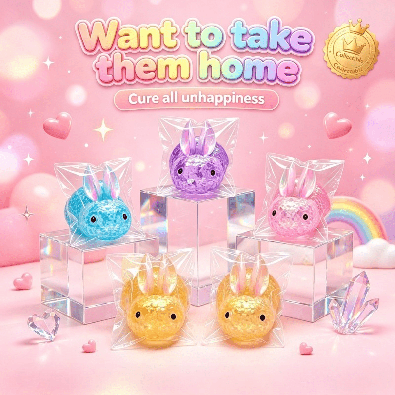 Squishy Simulated Jelly Bunny Squeeze Toy